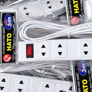 Ổ CẮM ĐIỆN HATO CÓ CÔNG TẮC 4 Ổ CẮM DÂY ĐỒNG 3M (T20)