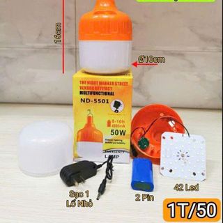 ĐÈN TÍCH ĐIỆN 50w 3 CHẾ ĐỘ HỘP CAM NĐ-5501 (T50)