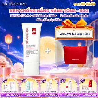 Kem Chống Nắng Nâng Tone Sắc Ngọc Khang [Tuýp 50g] KÈM QUÀ TẶNG