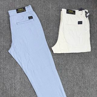 LINEN POLO LƯNG THUN DÀI NAM.  Fom ống đứng.