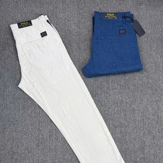 LINEN POLO LƯNG THUN DÀI NAM.  Fom ống đứng.