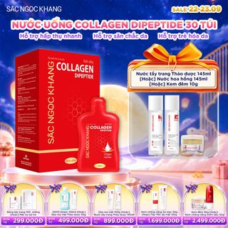 Nước Uống Collagen Dipeptide Sắc Ngọc Khang [Hộp 30 Túi] KÈM QUÀ TẶNG