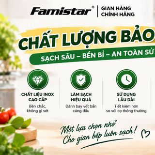 Cọ xoong nồi inox FAMISTAR sạch nhanh, bền bỉ, tiết kiệm, combo 6 cái, giá sỉ tận xưởng