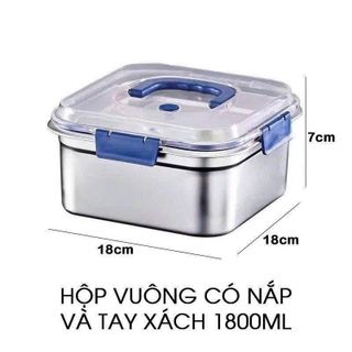 HỘP LẠNH INOX CÓ NẮP QUAI 1800ML (T240)