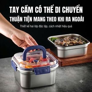 HỘP LẠNH INOX CÓ NẮP QUAI 1800ML (T240)