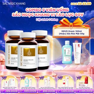 COMBO 03 Viên Uống Sắc Ngọc Khang Vi Tảo Lục [60 (Liệu trình 1 tháng) KÈM QUÀ TẶNG