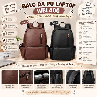 ✨ BALO LAPTOP WBL400 – THIẾT KẾ HIỆN ĐẠI, NHIỀU NGĂN, GỌN GÀNG MỖI NGÀY