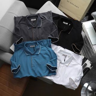 POLO Nam. Chất cotton gai dệt kim 4 chiều – mềm, thoáng, mặc vừa vặn.