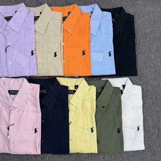 LINEN POLO TAY DÀI. Chất vải 100% linen tưng - ko pha - mịn- đồng chất.