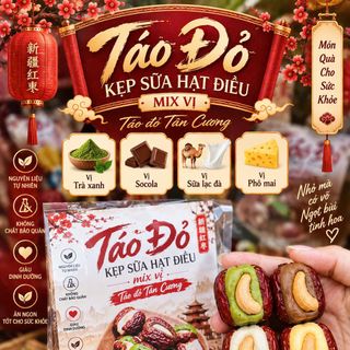 🍎TÁO ĐỎ KẸP SỮA MIX 4 VỊ – TRÀ XANH, SOCOLA, PHÔ MAI, SỮA LẠC ĐÀ