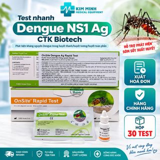 Hộp que thử Sốt xuất huyết NS1 CTK 30 test date xa giá bán sỉ xuất hoá đơn