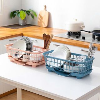 RỔ ÚP CHÉN DĨA CÓ KHAY ĐỰNG NƯỚC (T20)