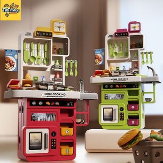 Bộ đồ chơi nhà bếp cỡ lớn có hiệu ứng âm thanh, khói và vòi nước, bếp nấu ăn cho bé- đồ chơi nhà bếp cho bé