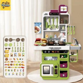 Bộ đồ chơi nhà bếp cỡ lớn có hiệu ứng âm thanh, khói và vòi nước, bếp nấu ăn cho bé- đồ chơi nhà bếp cho bé