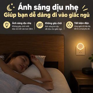 Đèn Ngủ LED Cảm Ứng Tự Động Bật Tắt Thông Minh