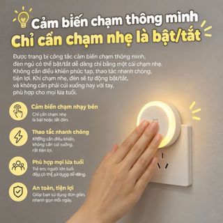 Đèn Ngủ LED Cảm Ứng Tự Động Bật Tắt Thông Minh