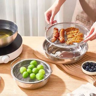 khay rổ ráo dầu cao cấp Inox 304 Size 20cm