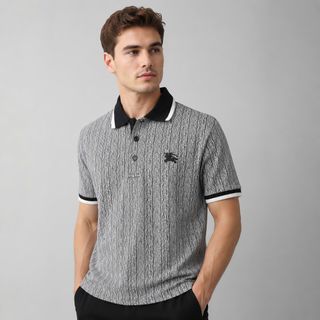 POLO NAM. Chất cotton gai dệt kim họa tiết.