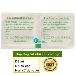 Bông tẩm cồn Greetmed giá sỉ, giá bán buôn xuất VAT 100 hộp (1 hộp 100 miếng)