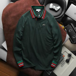 Polo Tay Dài Nam. Chất cotton gai  4 chiều  dày dặn.