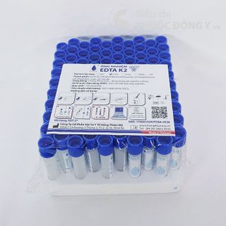 Hộp 100 Ống nghiệm EDTA K2 HTM Giá sỉ, xuất hoá đơn