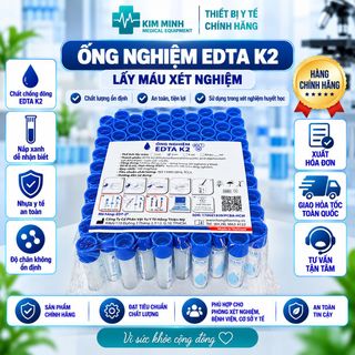 Hộp 100 Ống nghiệm EDTA K2 HTM Giá sỉ, xuất hoá đơn