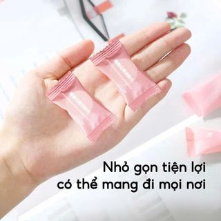 GÓI 100 KHĂN RỬA MẶT NÉN HỒNG DẠNG VIÊN (T150)