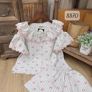 BỘ ĐÙI ĐŨI BÈO VIỀN THÊU CELINA (8870)