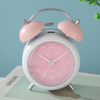 Đồng hồ báo thức hình tròn để bàn 4inch phối màu