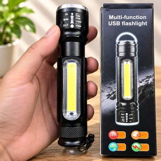ĐÈN PIN ĐA NĂNG Q5L SIÊU SÁNG ZOOM LED SẠC USB (T50)