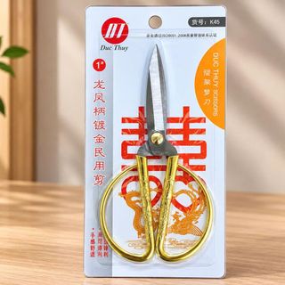 KÉO CẮT RỒNG PHƯỢNG CÁN VÀNG ÁNH KIM K45 (T288)