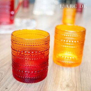 Bộ 6 cốc thủy tinh họa tiet hạt sương SKT30C6