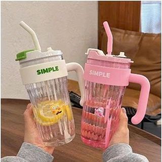 BÌNH ĐỰNG NƯỚC SIMPLE 920ml KÈM ỐNG HÚT (T50)