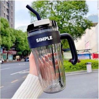 BÌNH ĐỰNG NƯỚC SIMPLE 920ml KÈM ỐNG HÚT (T50)