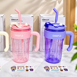 BÌNH ĐỰNG NƯỚC SIMPLE 920ml KÈM ỐNG HÚT (T50)