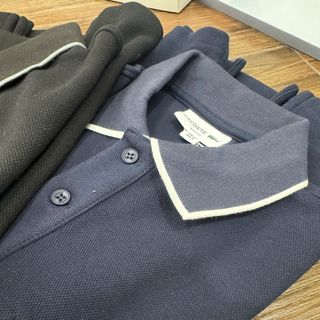 POLO NAM. Chất liệu cotton piqué (cotton gai) dày vừa phải, mềm mại, thấm hút mồ hôi tốt.