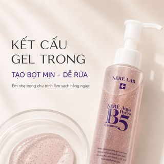 Sữa Rửa Mặt Neré Aqua Hydra B5 Cleanser 150g | Làm Sạch Dịu Nhẹ, Hỗ Trợ Cấp Ẩm, B5 & Bột Hạt Mơ