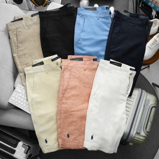 short  linen polo nam, chất linen.