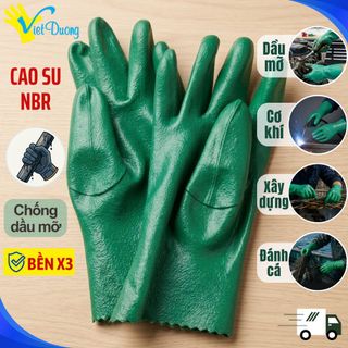 [HOT] Găng Tay NBR VIỆT DƯƠNG Kháng Dầu Mỡ, Lót Cotton 100%, Dùng Cho Cơ Khí, Xây Dựng, Bảo Trì Máy, Làm Vườn - GCSNBR