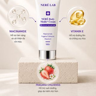 Kem Body Neré Lab Body Medic+ Cream 100g | Dưỡng Sáng Da - Đều Màu - Mờ Thâm - Cấp Ẩm | Niacinamide & Vitamin E