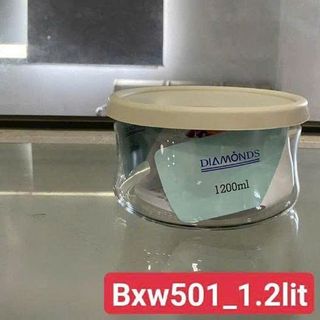 HŨ THỦY TINH 1200ML CÓ NẮP ĐẬY DIAMONDS BXW-501 (T24)