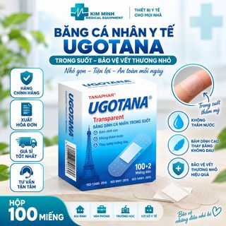 Hộp băng cá nhân y tế trong suốt Ugotana 100 miếng giá sỉ, xuất hoá đơn