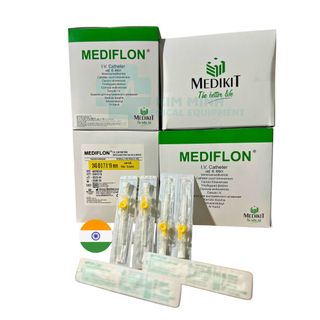 Hộp kim luồn màu vàng24g Mediflon tĩnh mạch giá sỉ xuất hoá đơn