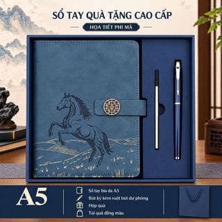Sổ bút quà tặng cao cấp set sổ tay A5, bút ký, hộp túi quà tốt nghiệp, tặng thầy cô