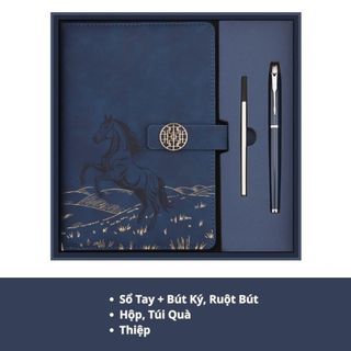 Sổ bút quà tặng cao cấp set sổ tay A5, bút ký, hộp túi quà tốt nghiệp, tặng thầy cô