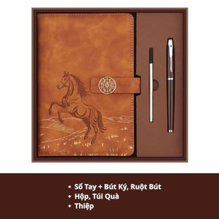 Sổ bút quà tặng cao cấp set sổ tay A5, bút ký, hộp túi quà tốt nghiệp, tặng thầy cô