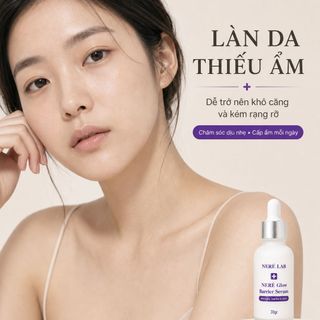 Serum Neré Glow Barrier Vitamin C Niacinamide Ceramide Hỗ Trợ Dưỡng Sáng Cấp Ẩm Phục Hồi Hàng Rào Da 30ml