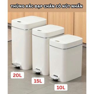 Thùng Rác Phòng Khách 2 Ngăn Đựng Trà Tách Khô Và Ướt Thùng Rác Dung Tích Lớn 12L Đầy Đủ Phụ Kiện Pinewoods