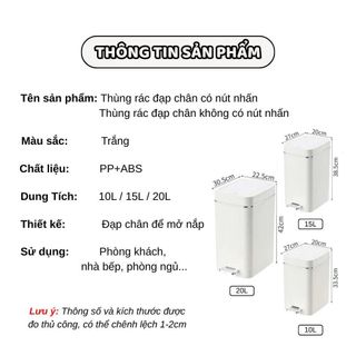 Thùng Rác Phòng Khách 2 Ngăn Đựng Trà Tách Khô Và Ướt Thùng Rác Dung Tích Lớn 12L Đầy Đủ Phụ Kiện Pinewoods