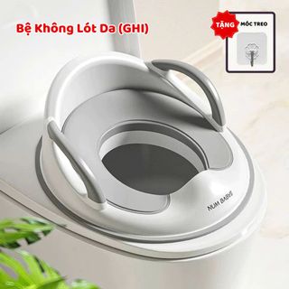 Bệ thu nhỏ bồn cầu cho bé ngồi trên toilet đi vệ sinh tự lập Numbabys cao cấp, chống trơn trượt, thoáng mát có tay nắm